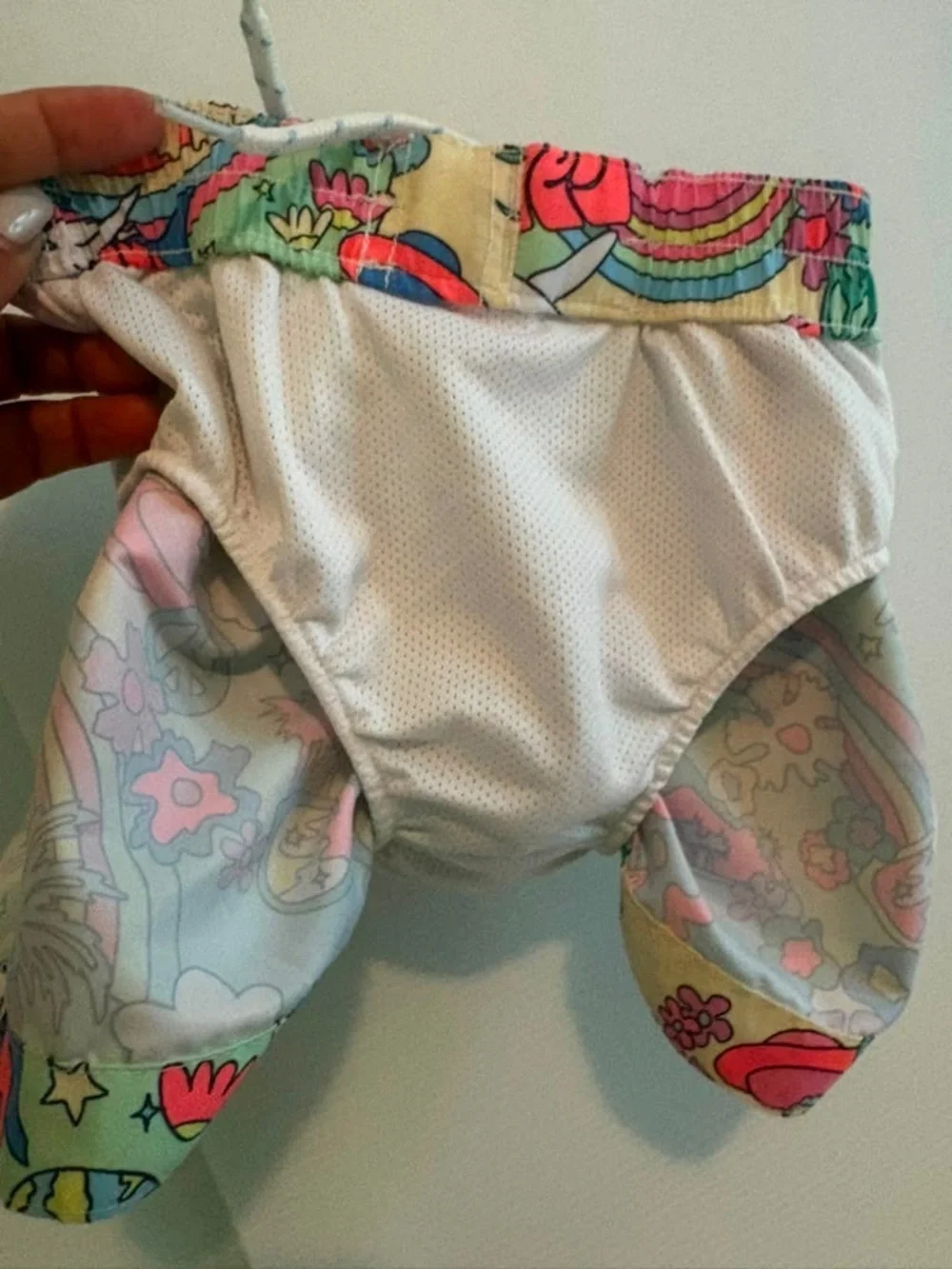 GAP Boys’ Colorful Retro Print Swim Trunks – size 12-18 months